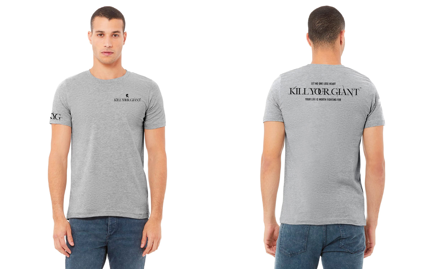 Kill Your Giant™  DAVID - GREY HEATHER PREMIUM TEE